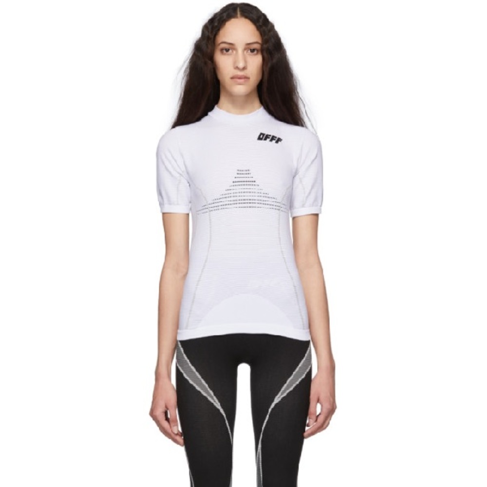OFF - WHITE Logo Print Stretch Sport T-shirt